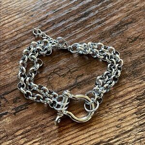 ❤️ 2/$20 or 3/$25 Trendy Stainless Silver Chain Bracelet NEW